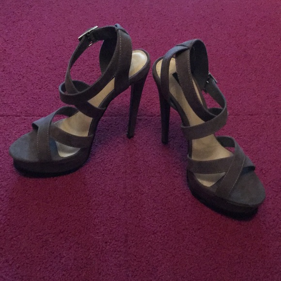 Brand new, Never worn gray heels - Picture 2 of 3